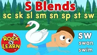 Beginning Consonant Blends with S | Learn to Read: sc, sk, sl, sm, sn, sp, st, sw | Rock 'N Learn