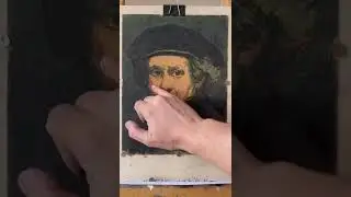 Масляной пастелью нарисую автопортрет Рембрандта.