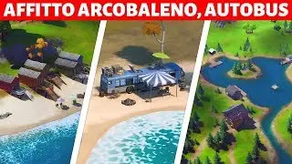 FORTNITE - DANZA AD AFFITTO ARCOBALENO, ALL'AUTOBUS SULLA SPIAGGIA E AL LAGO DELLE CANOE