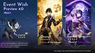NEW UPDATE!! Genshin 4.0 Banners - Zhongli, Yelan & Raiden Shogun Rerun 2023