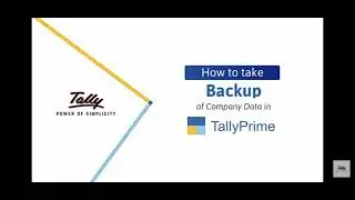 How to Backup Data in TallyPrime