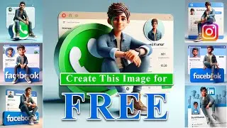 Create a 3D AI Social media Images | Trend 2024 | Bing image creator tutorial FREE