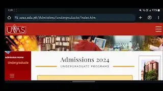 UVAS | ADMISSIONS 2024 | Fall 2024