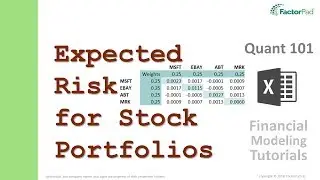 How to measure expected stock risk and portfolio risk contribution | Financial Modeling Tutorials