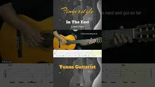 In The End - Linkin Park - Fingerstyle Guitar Tutorial + TAB & Lyrics #fingerstyle