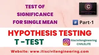 T test for single mean | Small Sample Tests | Test of hypothesis