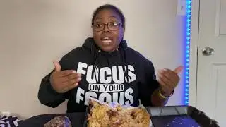 Uncensored Spicy Q&A Soul Food Mukbang | Stuffed Turkey Leg Smoked Chicken Alfredo