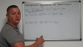 Алгебра 7 класс. Умножение одночлена на многочлен.