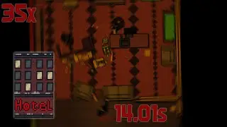 Hotline Miami 2 Hotel (Max Payne) 35x Full Combo in 14.01s (Segmented Speedrun, Level editor)