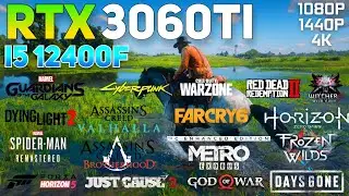 RTX 3060Ti + i5 12400F | 1080P 1440P 4K | 16 Games Benchmarked in 2023 |