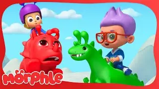 The Magic Dinosaur Race | 🔴 Morphle VS Orphle 🟢 | Fun Kids Cartoon | Magical Creatures