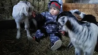 Happy and free village baby