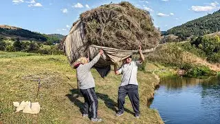 LONELY Grandma & Son in CARPATHIAN Village | Hard Mountain Life | Ancient Traditions