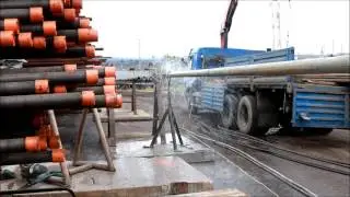 Очистка труб НКТ от бетона