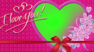 Green Screen Heart Frame