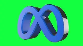 Meta Icon Green Screen Logo Loop Chroma Animation