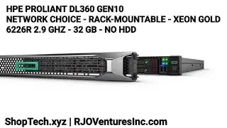 HPE PROLIANT DL360 GEN10 NETWORK CHOICE - RACK-MOUNTABLE - XEON GOLD 6226R 2.9 GHZ - 32 GB - NO HDD