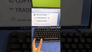 Computer Shortcut Key for Registered Copyright Trademark Symbol 