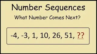 -4,-3,1,10,26,51 Number Sequences