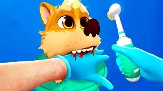 ATTACKED by Dog While Brushing Teeth - Pets & Stuff VR