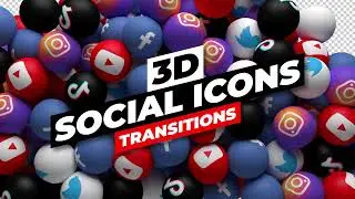 3D Social Icons Transitions for Premiere Pro