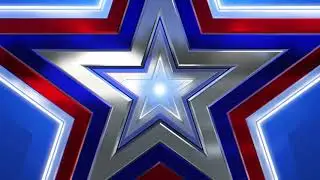 Blue and Red Stars Animation for Independence Day LOOP Free Stock Video