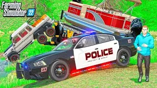 FUGITIVE ON THE LOOSE (POLICE ARREST) | CAN WE MAKE MILLIONS? FARMING SIMULATOR 22