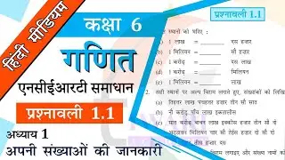 NCERT Solutions for Class 6 Maths Chapter 1 Exercise 1.1 अपनी संख्याओं की जानकारी in Hindi Medium.