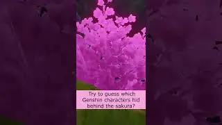 Try to guess which Genshin characters hid behind the sakura 5