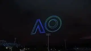 Australian Open Tennis drone lightshow 2023  @  Rod Laver Arena