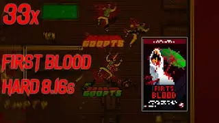 Hotline Miami 2 First Blood Hard 33x Full Combo in 8.16s (Segmented Speedrun)