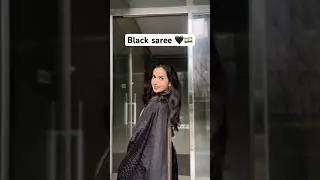 My first full black saree🖤🙈 