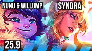 NUNU & WILLUMP vs SYNDRA (MID) | 1700+ games, Dominating | EUW Diamond | 25.9