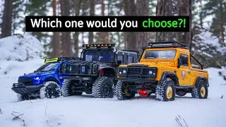 Which one would you choose? Scale RC Trucks Conquer Snowy Terrain!