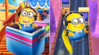 Minion Rush Minion Regatta - DJ Minion Banana Splitter Gameplay at Minion Beach & Bratt's Lair