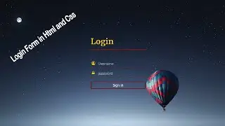 How To Create Login Form Using  HTML and CSS | Make Sign In Form With HTML & CSS