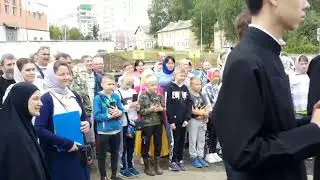 Освящение митрополитом Саранским и Мордовским Зиновием креста на Спасский храм, 2 августа 2024 г.