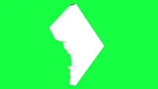 Washington DC USA Outline Green Screen Animation Loop