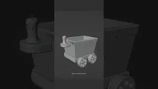 Modeling a cart in Blender :) #b3d #blender3d #3dillustration #lowpoly3d  #blender3dtutorial