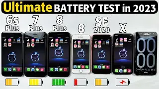 Ultimate Battery Life Drain Test in 2023 : iPhone 6s Plus vs 7 Plus vs 8 Plus vs 8 vs SE 2020 vs X