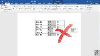 How to Delete a Table Row or Column in  Word