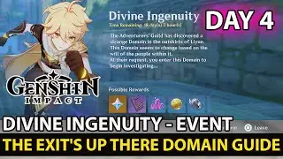Genshin Impact - How To Complete Divine Ingenuity Event  Day 4 The Exit's Up There Domain Guide