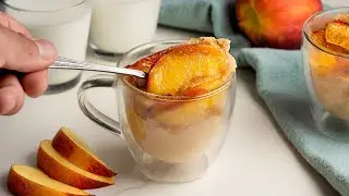 Peach Cobbler in a Mug - Dished 