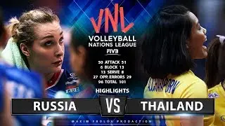 Russia vs Thailand | Highlights | Women's VNL 2019