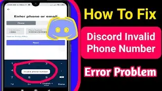 How To Fix Discord Invalid Phone Number Error || Fix Discord Invalid Phone Number