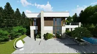 Современный дом с бассейном