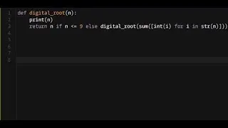 Python - Sum Of Digits/Digital Root | Codewars 6KYU