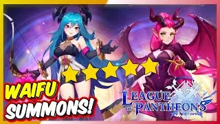 League Of Pantheons - Massive Multi-Summons! 5* Waifu Hunt!