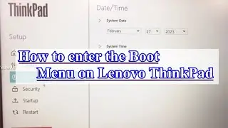 How to enter the Boot Menu on Lenovo ThinkPad laptops
