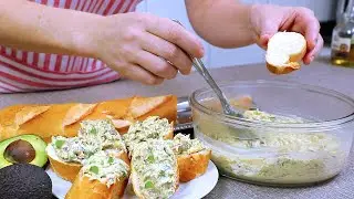 If you have 1 avocado and canned fish, make this tasty dish! ASMR COOKING